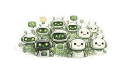 Illustrated swarm of coding agents
